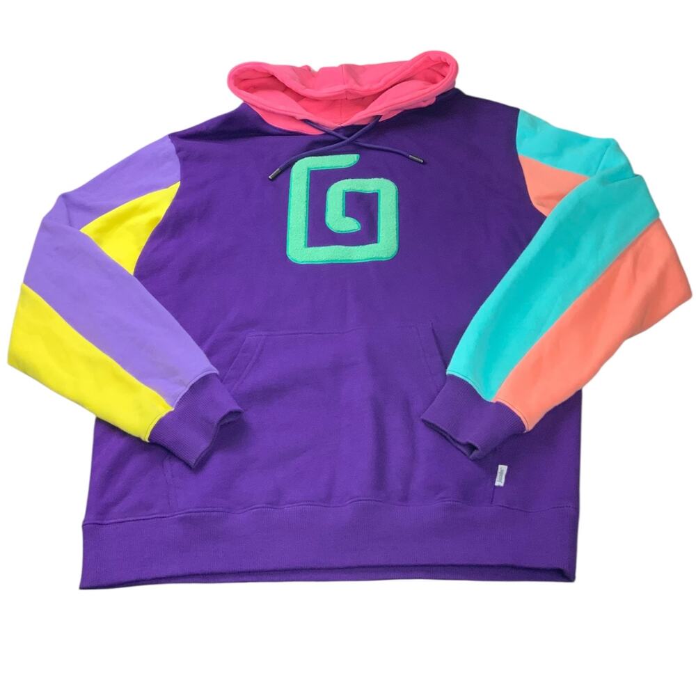 Karl Jacobs 2021 Hoodie Mens Large Purple Colorblock MrBeast YouTube Merch